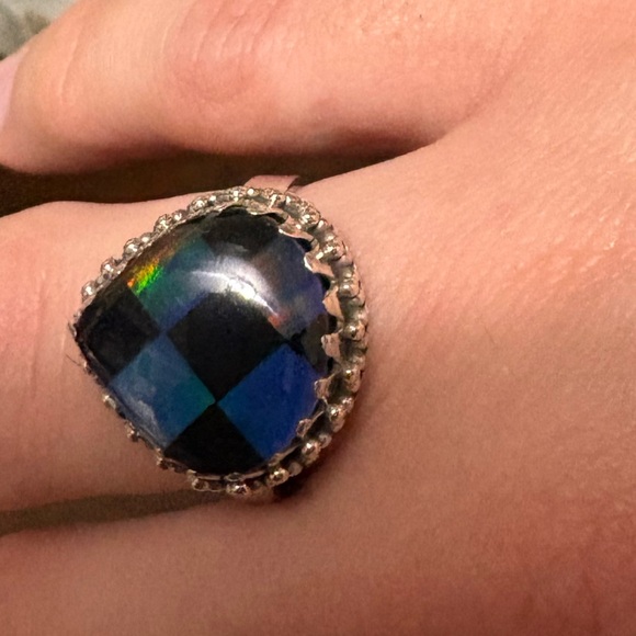 Aurora Opal Checkered Ring - Picture 7 of 8